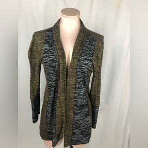 Green & Heather Grey Volor Blocked Cardigan